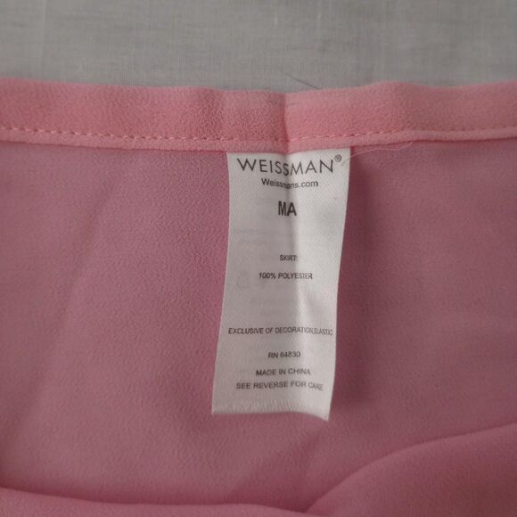 Y2K Sheer Micromesh Pink Ribbon Ballet Skirt - Picture 3 of 3